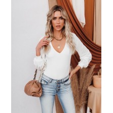 Dressed To The Nines Knit Bodysuit - Ivory